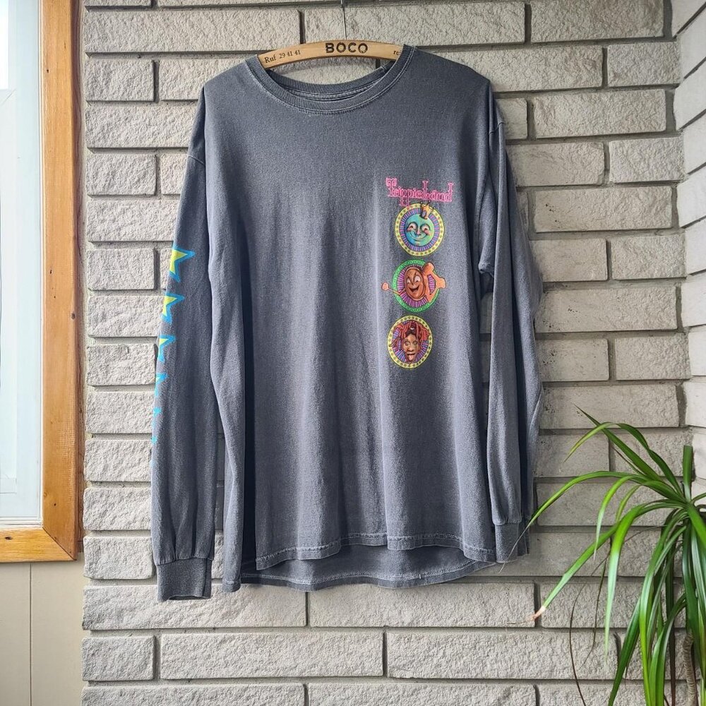 'Trippie Redd' trippieland faded grey long-sleeve shirt men's L
